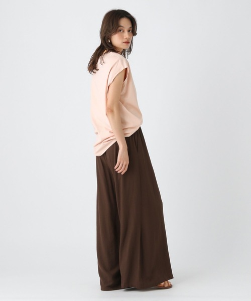 Elura（エルーラ）の「ひやっとタッチフレンチＴシャツ/576899（Tシャツ/カットソー・レディース・ライトピンク/ブラウン系その他/ブラック/ホワイト・FREE）」の20枚目の写真