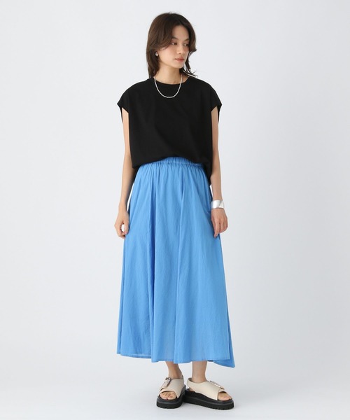 Elura（エルーラ）の「ひやっとタッチフレンチＴシャツ/576899（Tシャツ/カットソー・レディース・ライトピンク/ブラウン系その他/ブラック/ホワイト・FREE）」の10枚目の写真