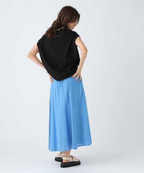 Elura（エルーラ）の「ひやっとタッチフレンチＴシャツ/576899（Tシャツ/カットソー・レディース・ライトピンク/ブラウン系その他/ブラック/ホワイト・FREE）」の11枚目の写真