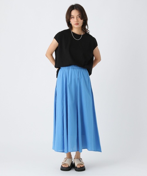 Elura（エルーラ）の「ひやっとタッチフレンチＴシャツ/576899（Tシャツ/カットソー・レディース・ライトピンク/ブラウン系その他/ブラック/ホワイト・FREE）」の12枚目の写真