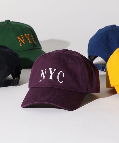 RAGEBLUE(レイジブルー)の「NYCロゴ/カラーキャップ(キャップ・メンズ・ブルー/パープル/マスタード/グリーン系その他/ネイビー・FREE)」の1枚目の写真
