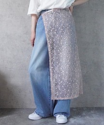 レース刺繍ラップスカート