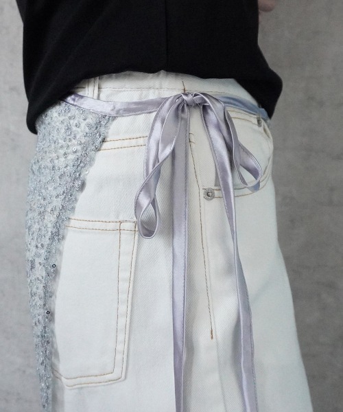 Emma（SELECT LEVERY）（エマ セレクトリベリー）の「レース刺繍ラップスカート（スカート・レディース・ピンク/シルバー・FREE）」の11枚目の写真