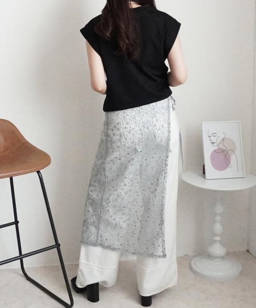 Emma（SELECT LEVERY）（エマ セレクトリベリー）の「レース刺繍ラップスカート（スカート・レディース・ピンク/シルバー・FREE）」の15枚目の写真