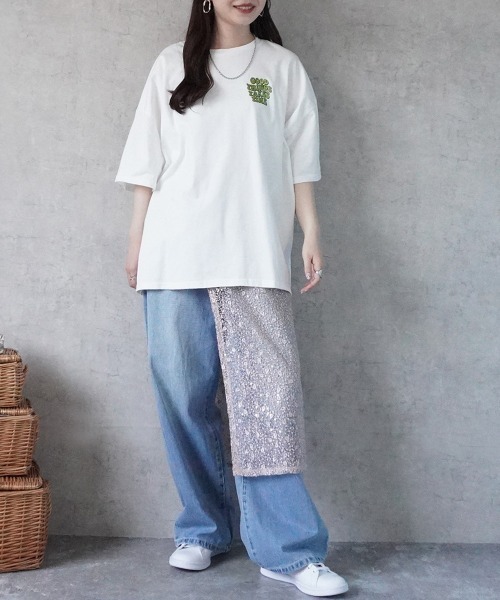 セール】レース刺繍ラップスカート（スカート）｜Emma（SELECT