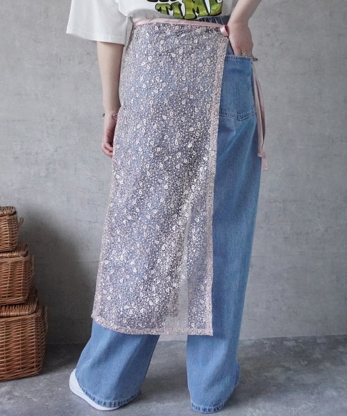 Emma（SELECT LEVERY）（エマ セレクトリベリー）の「レース刺繍ラップスカート（スカート・レディース・ピンク/シルバー・FREE）」の5枚目の写真