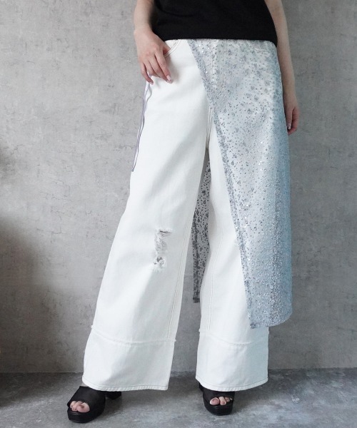 Emma（SELECT LEVERY）（エマ セレクトリベリー）の「レース刺繍ラップスカート（スカート・レディース・ピンク/シルバー・FREE）」の20枚目の写真