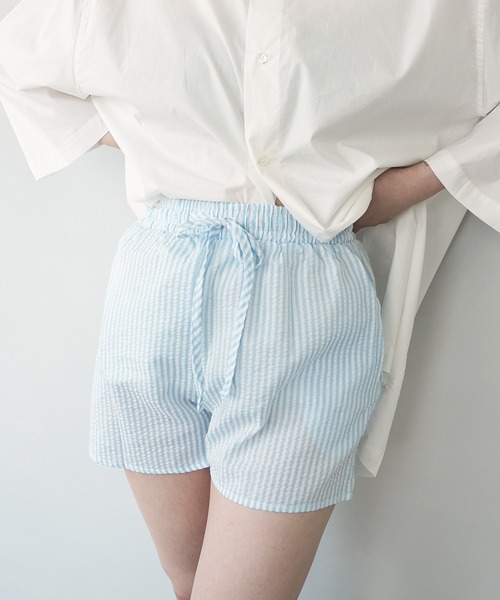 c.u.l（シーユーエル）の「見せパン レディーストランクス ストライプ ショーツ culw836（その他パンツ・レディース・イエロー/グリーン/ピンク/ブラック/ブルー・L/M）」の3枚目の写真