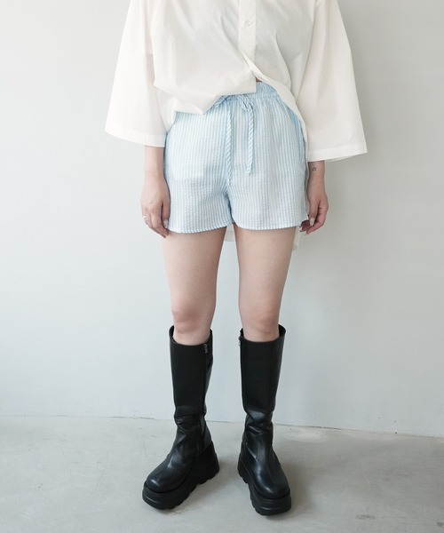 見せパン レディーストランクス ストライプ ショーツ culw836（その他