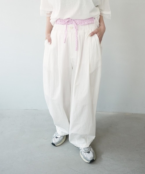 c.u.l（シーユーエル）の「見せパン レディーストランクス ストライプ ショーツ culw836（その他パンツ・レディース・イエロー/グリーン/ピンク/ブラック/ブルー・L/M）」の6枚目の写真