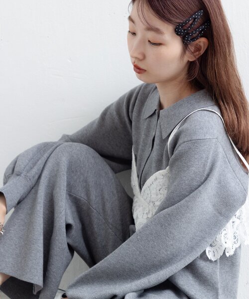 Kastane（カスタネ）の「【新色追加/ドット&チェック/fiw.】アソートパッチンピン（ヘアピン・レディース・ネイビー/アイボリー/ブラック/ブラウン・FREE）」の14枚目の写真