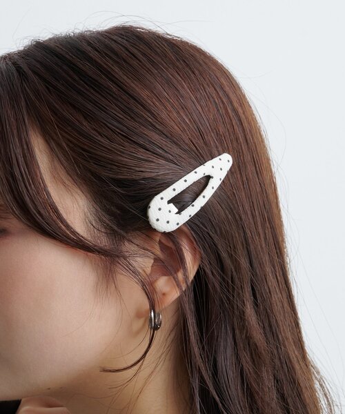 Kastane（カスタネ）の「【新色追加/ドット&チェック/fiw.】アソートパッチンピン（ヘアピン・レディース・ネイビー/アイボリー/ブラック/ブラウン・FREE）」の17枚目の写真