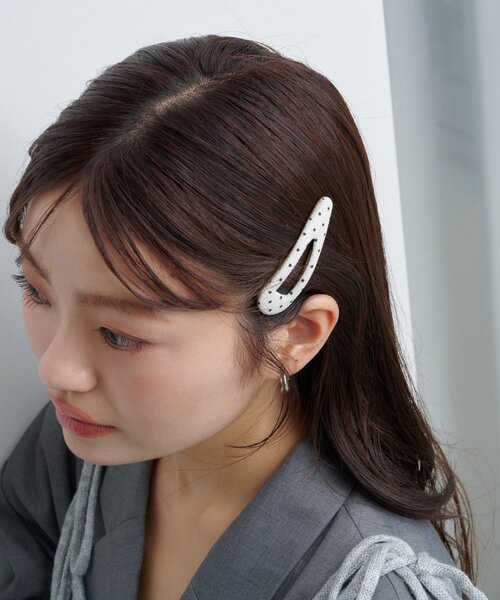 Kastane（カスタネ）の「【新色追加/ドット&チェック/fiw.】アソートパッチンピン（ヘアピン・レディース・ネイビー/アイボリー/ブラック/ブラウン・FREE）」の19枚目の写真