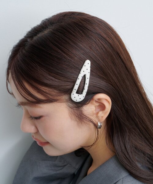 Kastane（カスタネ）の「【新色追加/ドット&チェック/fiw.】アソートパッチンピン（ヘアピン・レディース・ネイビー/アイボリー/ブラック/ブラウン・FREE）」の20枚目の写真