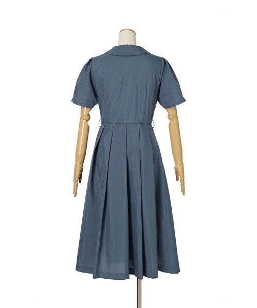 an another angelus(アンアナザーアンジェラス)の「レトロ釦使い開衿シャツワンピース【1枚で快適】夏服(シャツワンピース・レディース・ブルー/ホワイト×ブルー/グリーン・FREE)」の20枚目の写真