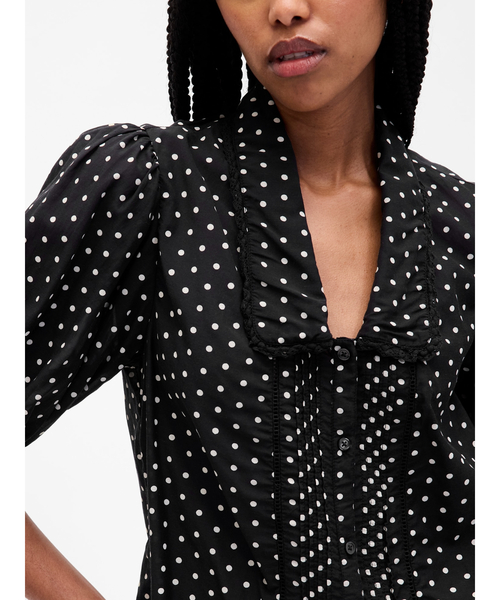 MUSE de Deuxieme Classe パフスリーブ トップス　タグ付き Puff Sleeve Docking Tops