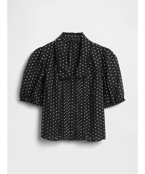 GAP(ギャップ)の「パフスリーブ 襟付きトップス(シャツ/ブラウス・レディース・ブラック/ホワイト・XS/L/XXS/S/M)」の5枚目の写真