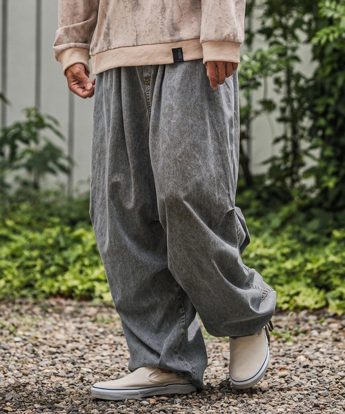 CAMBIO(カンビオ)の「mp13928-Powder Processed Snow Camo Wide Pants ワイドパンツ(その他パンツ・メンズ・ブラック/ブラウン/ブルー・M/L)」の10枚目の写真