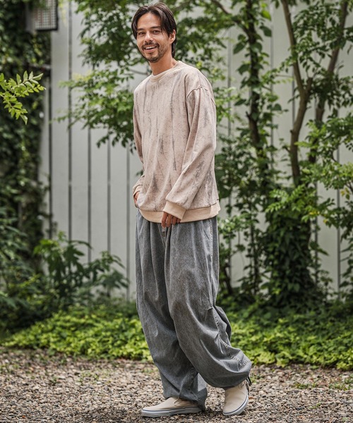 CAMBIO(カンビオ)の「mp13928-Powder Processed Snow Camo Wide Pants ワイドパンツ(その他パンツ・メンズ・ブラック/ブラウン/ブルー・M/L)」の13枚目の写真