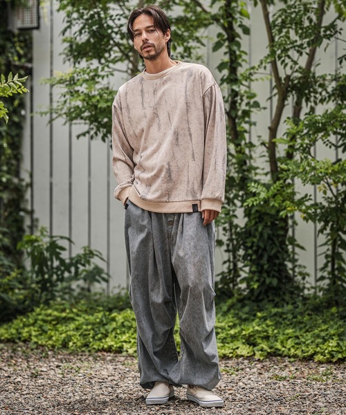 CAMBIO(カンビオ)の「mp13928-Powder Processed Snow Camo Wide Pants ワイドパンツ(その他パンツ・メンズ・ブラック/ブラウン/ブルー・M/L)」の14枚目の写真