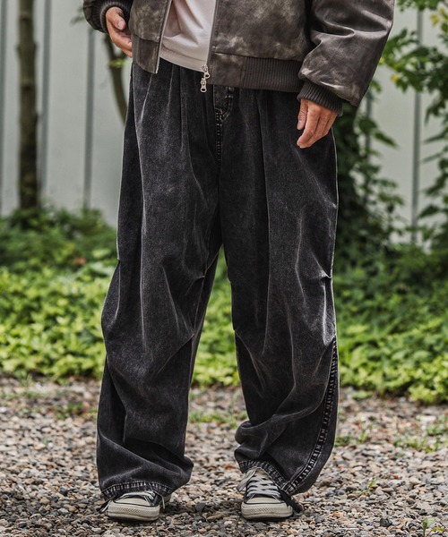 CAMBIO(カンビオ)の「mp13928-Powder Processed Snow Camo Wide Pants ワイドパンツ(その他パンツ・メンズ・ブラック/ブラウン/ブルー・M/L)」の17枚目の写真