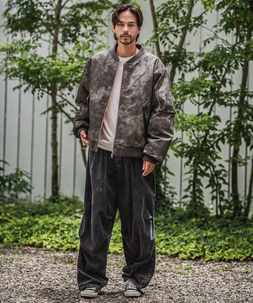 CAMBIO(カンビオ)の「mp13928-Powder Processed Snow Camo Wide Pants ワイドパンツ(その他パンツ・メンズ・ブラック/ブラウン/ブルー・M/L)」の20枚目の写真
