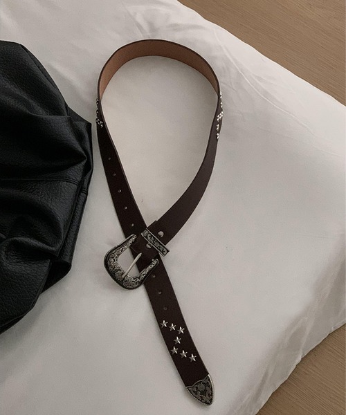 aristocrat スタッズベルト 三角スタッズ ベルト メンズ 本革( 120) : スピード発送