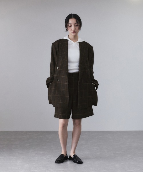 10/6まで　アダムエロペ　ダブルブレストジャケット ADAM ET ROPE' ジャケット テーラードジャケット 「サステナブル