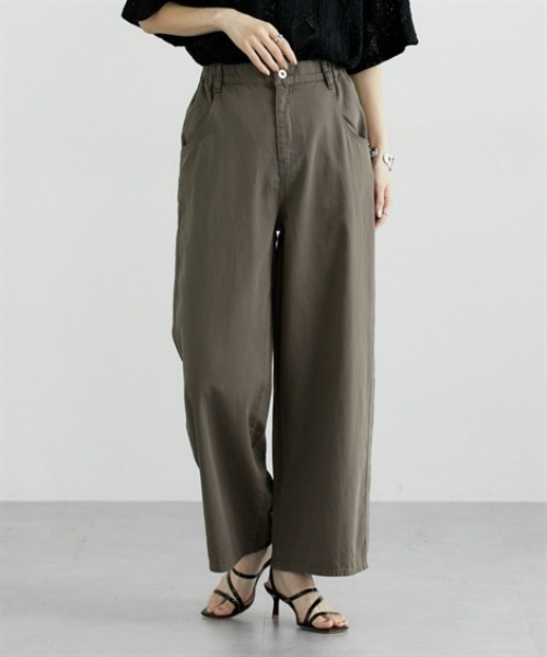 nissen(ニッセン)の「ライトオンスサマーデニムワイドパンツ(デニムパンツ・レディース・グレー/ブラウン・M/L/LL)」の13枚目の写真