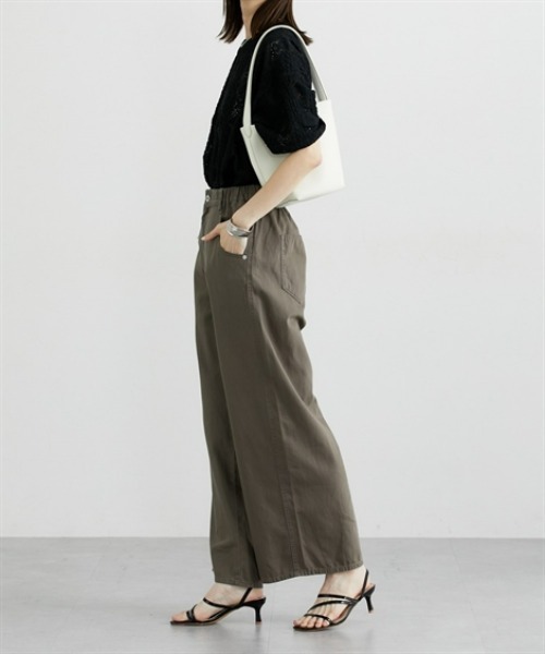 nissen(ニッセン)の「ライトオンスサマーデニムワイドパンツ(デニムパンツ・レディース・グレー/ブラウン・M/L/LL)」の15枚目の写真