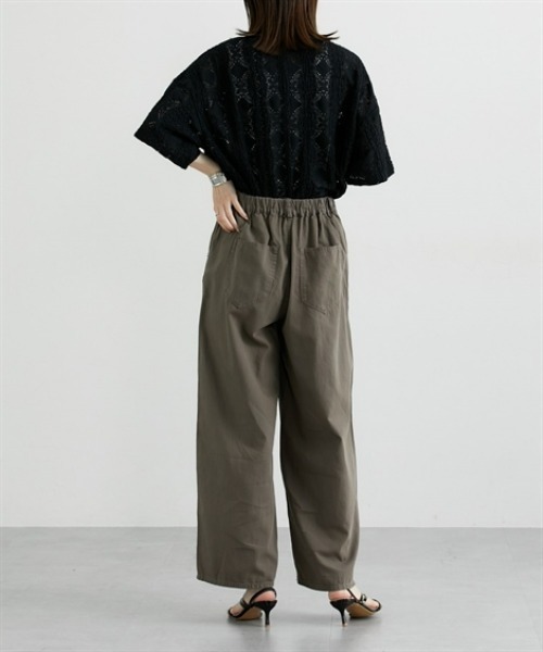 nissen(ニッセン)の「ライトオンスサマーデニムワイドパンツ(デニムパンツ・レディース・グレー/ブラウン・M/L/LL)」の3枚目の写真