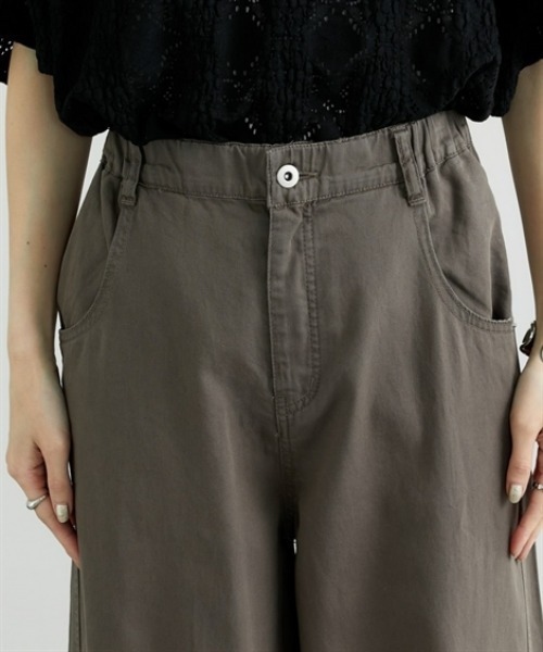 nissen(ニッセン)の「ライトオンスサマーデニムワイドパンツ(デニムパンツ・レディース・グレー/ブラウン・M/L/LL)」の6枚目の写真