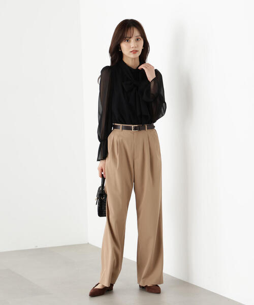 PROPORTION BODY DRESSING（プロポーションボディドレッシング）の「＜ウォッシャブル＞ビックリボン楊柳ブラウス / 1215210806（シャツ/ブラウス・レディース・ブラック/ピンク/ホワイト・MEDIUM/SMALL）」の8枚目の写真