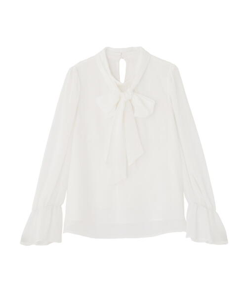 PROPORTION BODY DRESSING（プロポーションボディドレッシング）の「＜ウォッシャブル＞ビックリボン楊柳ブラウス / 1215210806（シャツ/ブラウス・レディース・ブラック/ピンク/ホワイト・MEDIUM/SMALL）」の12枚目の写真