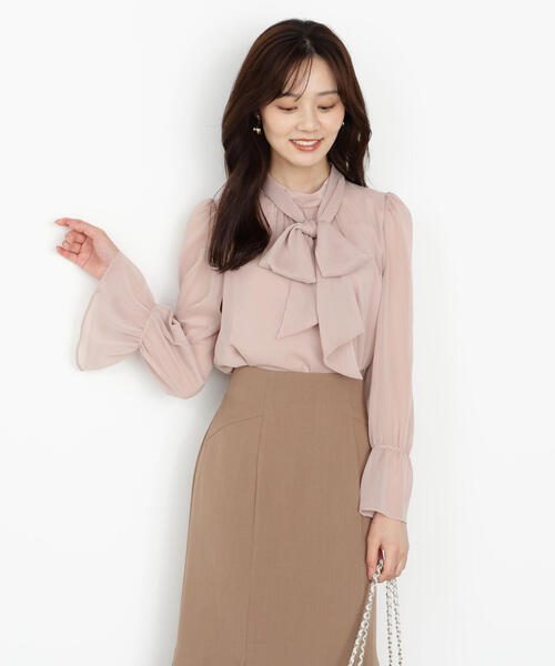 PROPORTION BODY DRESSING（プロポーションボディドレッシング）の「＜ウォッシャブル＞ビックリボン楊柳ブラウス / 1215210806（シャツ/ブラウス・レディース・ブラック/ピンク/ホワイト・MEDIUM/SMALL）」の20枚目の写真