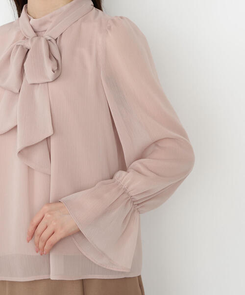 PROPORTION BODY DRESSING（プロポーションボディドレッシング）の「＜ウォッシャブル＞ビックリボン楊柳ブラウス / 1215210806（シャツ/ブラウス・レディース・ブラック/ピンク/ホワイト・MEDIUM/SMALL）」の16枚目の写真