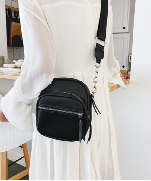 BACKYARD FAMILY(バックヤードファミリー)の「ショルダーバッグ ミニバッグ mmmsbag25f(ショルダーバッグ・レディース・ホワイト/ブラック・FREE)」の2枚目の写真