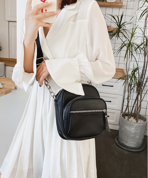 BACKYARD FAMILY(バックヤードファミリー)の「ショルダーバッグ ミニバッグ mmmsbag25f(ショルダーバッグ・レディース・ホワイト/ブラック・FREE)」の5枚目の写真
