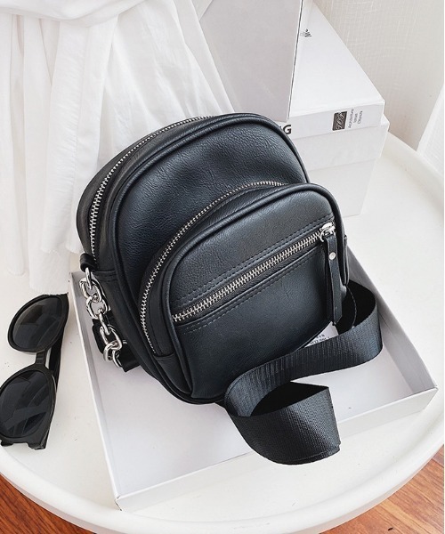 BACKYARD FAMILY(バックヤードファミリー)の「ショルダーバッグ ミニバッグ mmmsbag25f(ショルダーバッグ・レディース・ホワイト/ブラック・FREE)」の6枚目の写真
