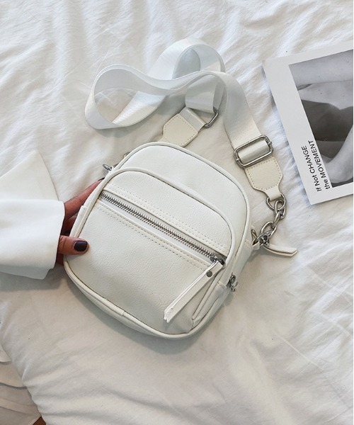 BACKYARD FAMILY(バックヤードファミリー)の「ショルダーバッグ ミニバッグ mmmsbag25f(ショルダーバッグ・レディース・ホワイト/ブラック・FREE)」の14枚目の写真