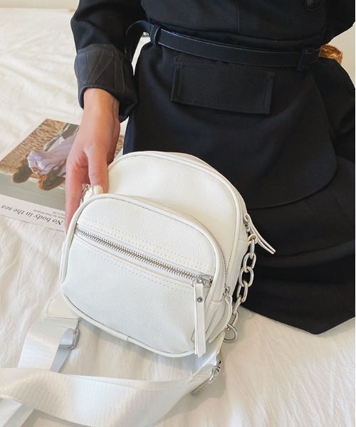 BACKYARD FAMILY(バックヤードファミリー)の「ショルダーバッグ ミニバッグ mmmsbag25f(ショルダーバッグ・レディース・ホワイト/ブラック・FREE)」の17枚目の写真