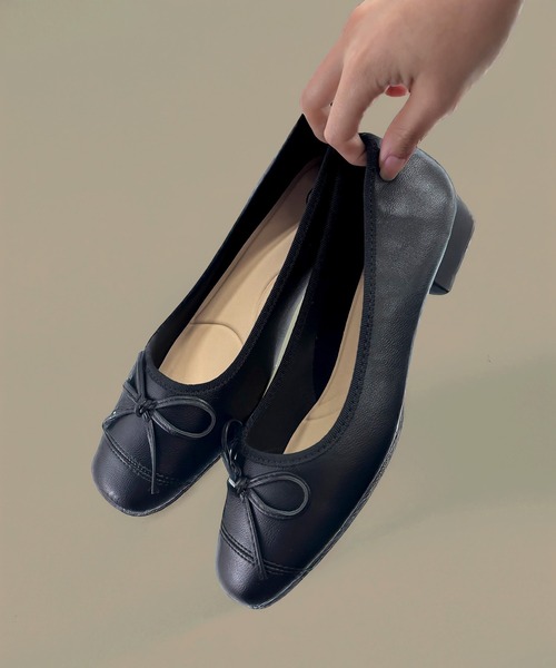 SETUP7（セットアップセブン）の「【SETUP7】リボン フラット バレエシューズ 　結婚式・二次会・披露宴・お呼ばれ・セレモニー・成人式 同窓会・女子会・2次会・謝恩会・パーティー・デート オケージョン・食事会・演奏会・発表会・記念日・七五三・お宮参り KNF-TP（バレエシューズ・レディース・ブラック/ホワイト・38/37/36）」の14枚目の写真