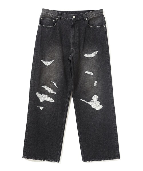 B:MING by BEAMS（ビーミングバイビームス）の「ambiance / ダメージ デニム（デニムパンツ・メンズ・ブラック/インディゴブルー・S/M/L/XL）」の5枚目の写真