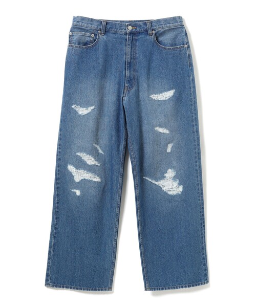 B:MING by BEAMS（ビーミングバイビームス）の「ambiance / ダメージ デニム（デニムパンツ・メンズ・ブラック/インディゴブルー・S/M/L/XL）」の8枚目の写真