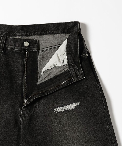 B:MING by BEAMS（ビーミングバイビームス）の「ambiance / ダメージ デニム（デニムパンツ・メンズ・ブラック/インディゴブルー・S/M/L/XL）」の15枚目の写真