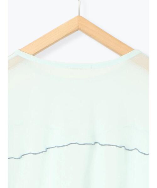 ehka sopo(エヘカソポ)の「シアーメローカットソー(Tシャツ/カットソー・レディース・ミント/キナリ/ブラック/サックスブルー・F)」の10枚目の写真