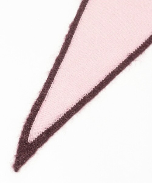 ASAUCE MELER（アソースメレ）の「ASAUCE MELER カシミヤ トライアングルストール（ストール/ショール・レディース・ネイビー/ピンク系その他2/グレー系その他2・FREE）」の7枚目の写真