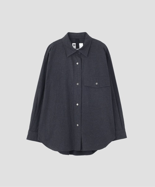 MHL.（エムエイチエル）の「RECYCLED DENIM TWILL（シャツ/ブラウス・レディース・ブラック・1/2）」の4枚目の写真