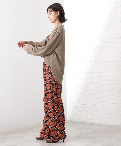 THE SHOP TK (ザ ショップ ティーケー )の「柄アソートイージーパンツ【洗える】(その他パンツ・レディース・ダークブラウン系/オレンジ系その他2・99)」の8枚目の写真