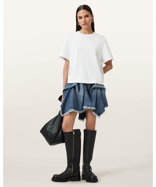 ALLSAINTS（オールセインツ）の「LISA BOXY CREW NECK T-SHIRT | LISA ボクシー クルー ネック Tシャツ（Tシャツ/カットソー・レディース・ホワイト・XS/S/M）」の3枚目の写真